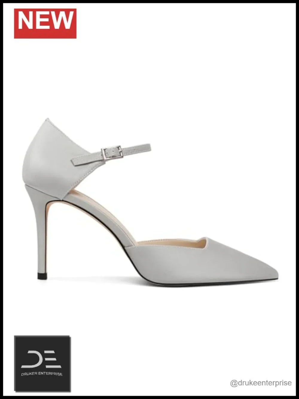 Closed Toe Stiletto Heels Ankle Strap Pumps 3.5 Inch Dress Shoes for Women